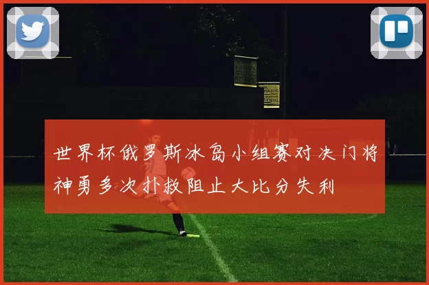 世界杯俄罗斯冰岛小组赛对决门将神勇多次扑救阻止大比分失利